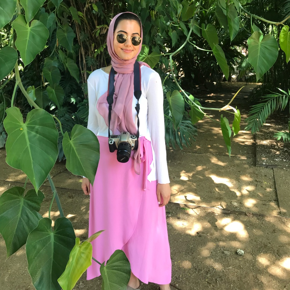 Pink midi/maxi tie skirt